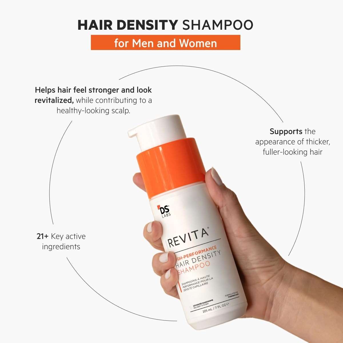 DS Labs For Men & Women Revita Shampoo & Conditioner Kit - Two-Step Scalp Care System for Fuller-Looking, Volumized Hair, Lightweight Hydration, Sulfate & Silicone Free, Color Safe, 205 mL - Image 2