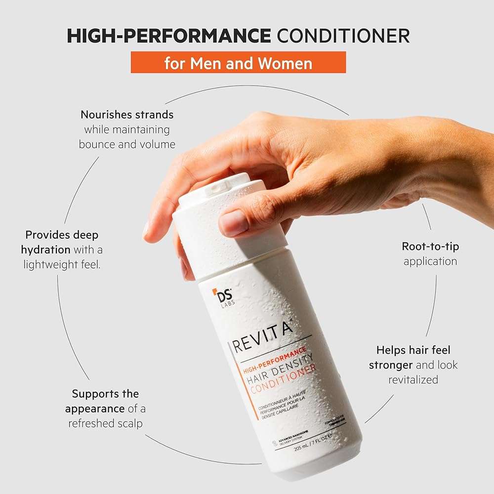 DS Labs For Men & Women Revita Shampoo & Conditioner Kit - Two-Step Scalp Care System for Fuller-Looking, Volumized Hair, Lightweight Hydration, Sulfate & Silicone Free, Color Safe, 205 mL - Image 3