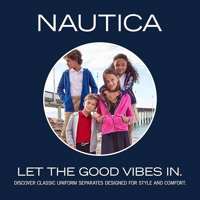 Nautica Girls' School Uniform Pleated Pull-on Scooter Skirt with Undershorts, Knit Waistband & Functional Pockets - Image 4