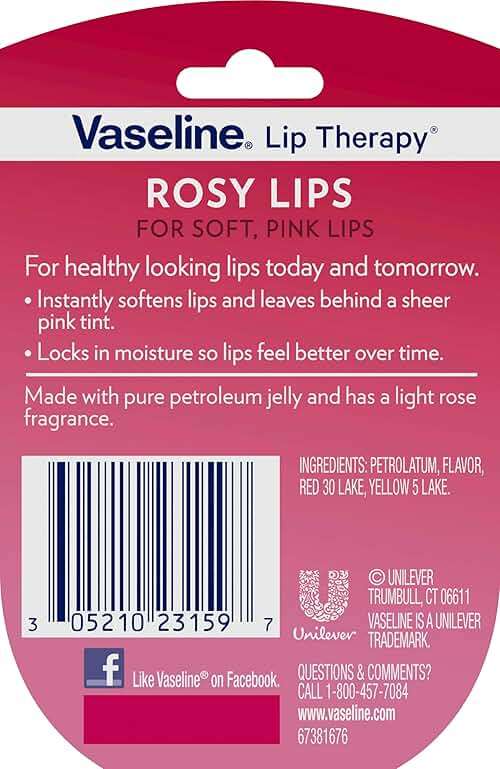 Vaseline Lip Therapy Variety 3-Pack – Crème Brûlée, Rosy Lips, Cocoa Butter Mini Lip Balms for Soft, Glowing, and Deliciously Kissable Lips, 0.25 Oz Ea - Image 3