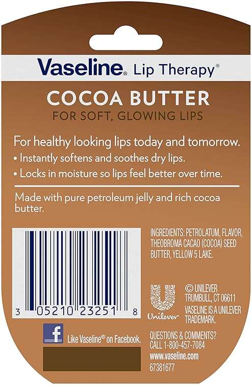 Vaseline Lip Therapy Variety 3-Pack – Crème Brûlée, Rosy Lips, Cocoa Butter Mini Lip Balms for Soft, Glowing, and Deliciously Kissable Lips, 0.25 Oz Ea - Image 5