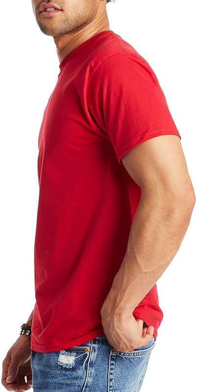 Hanes Men's Beefy-T T-Shirt, Heavyweight Cotton T-Shirts for Men, 1 or 2 Pack, Men's Tees (Tall - Image 3