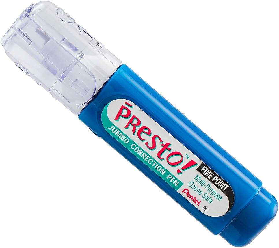 Pentel Presto Jumbo Correction Pen Fine Point, Metal Tip, 2-Packs (ZL31WBP2) - Image 2