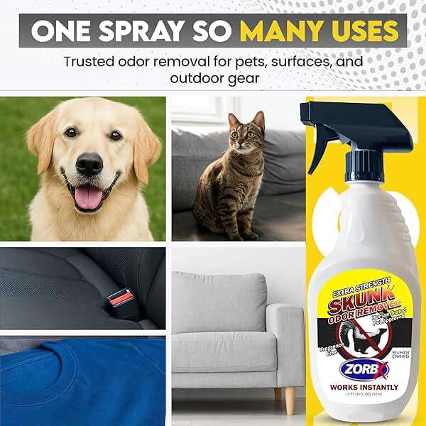 ZORBX Unscented Skunk Odor Remover Spray 24 FL Oz – Fast Acting Skunk Smell Removal - Extra Strength Pet Skunk Odor Remover for Dogs, House, Car, Clothes & Furniture - Image 6