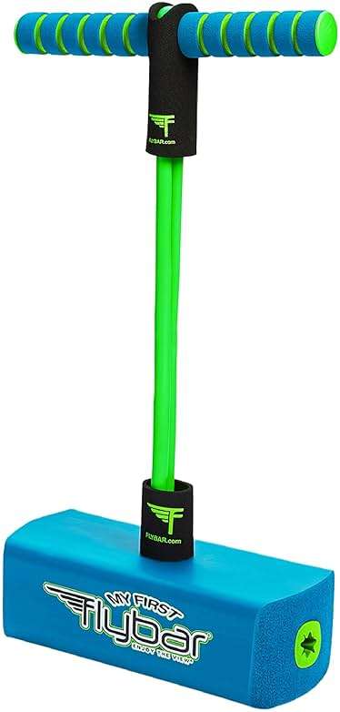 Flybar My First Foam Pogo Jumper for Kids Fun and Safe Pogo Stick, Durable Foam and Bungee Jumper for Ages 3 and up Toddler Toys, Supports up to 250lbs (Blue) - Image 1
