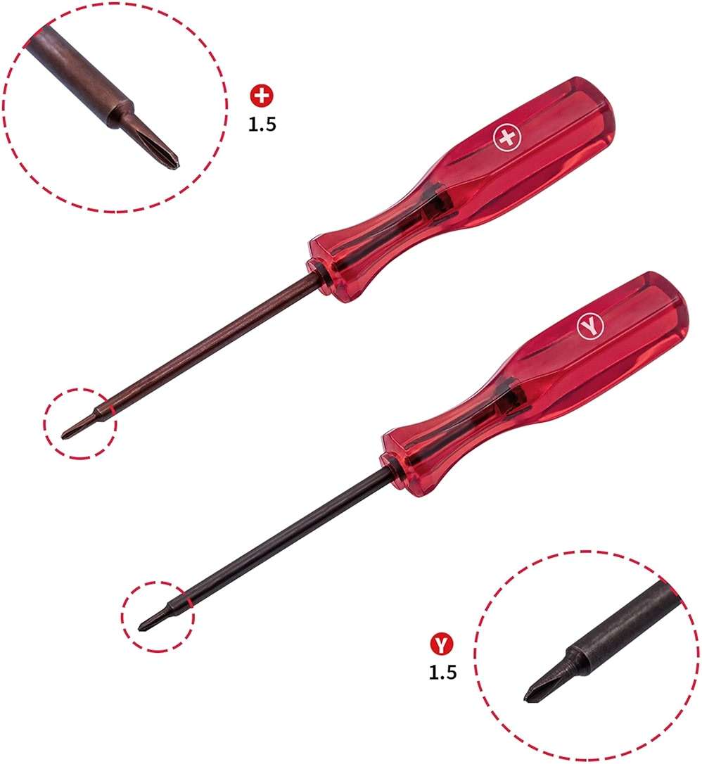 Mcbazel Tri-Wing & Phillips Screwdriver Set for Nintendo Switch, Switch 2 Joycon, Switch OLED/Lite, GameCube, Wii, GBA, 3DS, NDS, Dsi, Wii, PS4 Controller – 2-in-1 Magnetic Precision Repair Kit - Image 3