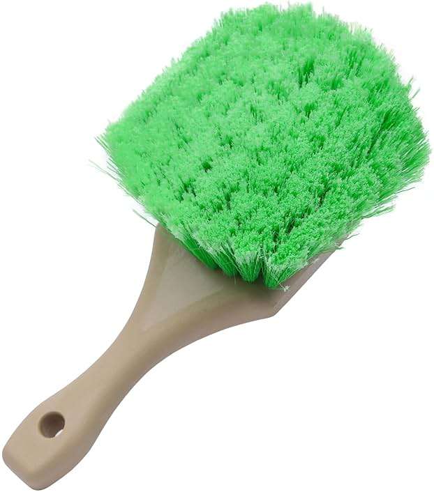 Nanoskin Pro-Grade 8.5" Car Detailing Brush - Durable Green Polystyrene Flagged Bristles, Acid Resistant, Gentle Surface Cleaning, Auto Wash, Tire & Wheel Scrub, Professional Automotive Detailer Tool - Image 1
