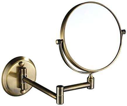 GURUN 8" Wall Mounted Makeup Mirror with 10X Magnification,Two-Sided Swivel Bathroom Mirror,Antique Satin Brass Finish M1306K(8in,10x), for Women Mom - Image 4