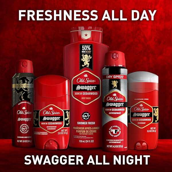 Old Spice Refreshing Body Wash for Men, 3X Defense, 24/7 Shower Fresh with Long Lasting Scent, Travel Size, Red Collection, Swagger with Cedarwood Scent, 3 oz - Image 8