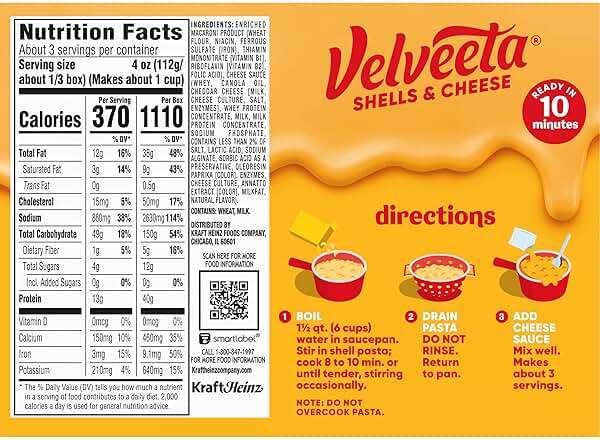 Velveeta Shells and Cheese Mac, 3 Boxes, for Easy Dinner or Dinner Sides, Original Flavor, Made with Real Cheese, 12 oz - Image 8