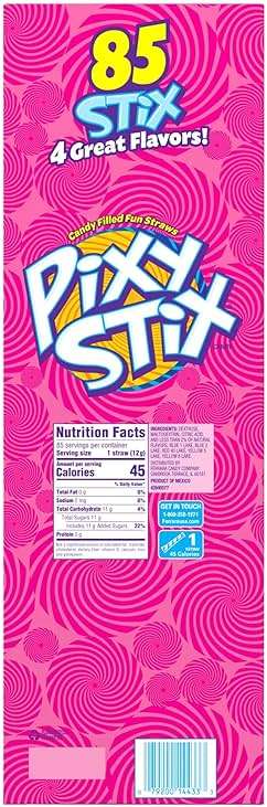 Wonka Pixy Stix, Sour Straws , Grape, Maui Punch, Cherry, and Orange, Sweet and Tart Candy Powder, 85 ct , 35.7 Ounce - Image 6