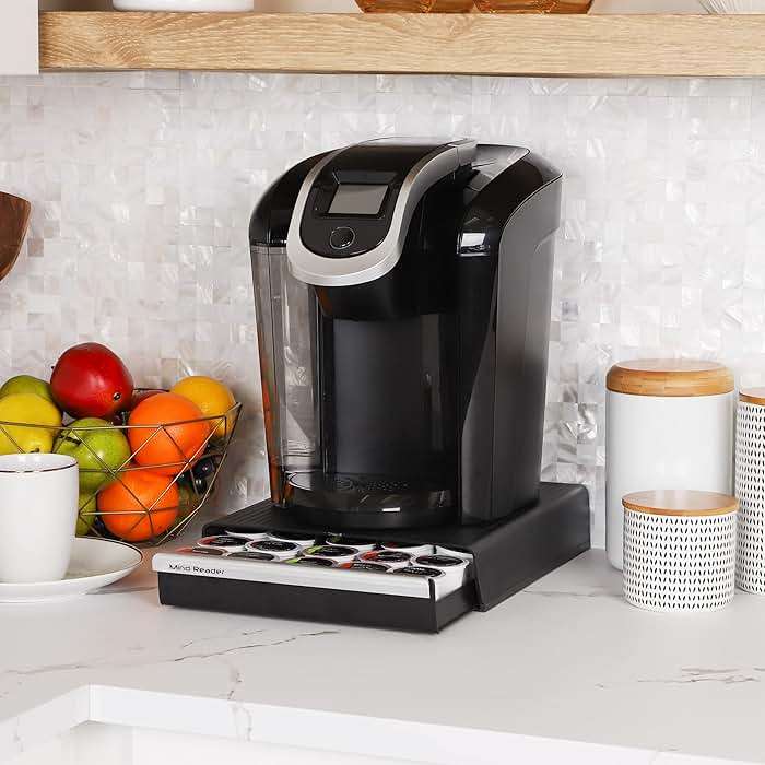 Mind Reader Single Serve Coffee Pod Drawer, 30 Pod Capacity, Countertop Organizer, 10.5"L x 12.75"W x 2.5"H, Black - Image 2