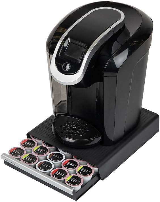 Mind Reader Single Serve Coffee Pod Drawer, 30 Pod Capacity, Countertop Organizer, 10.5"L x 12.75"W x 2.5"H, Black - Image 5