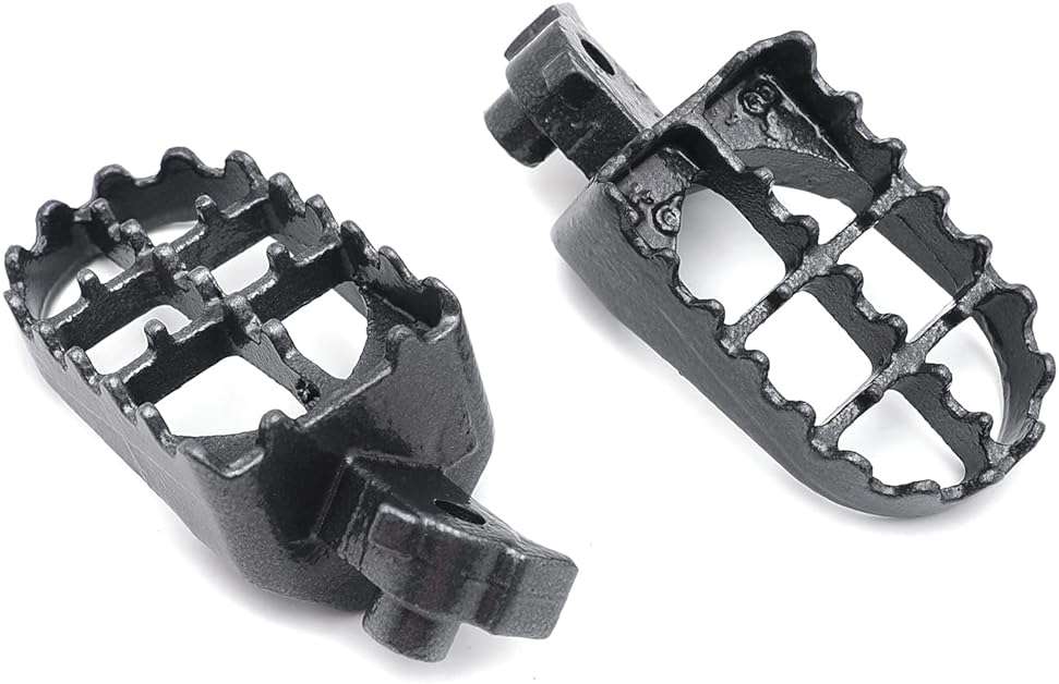HTTMT MT216-008- Motorcycle Gunmetal Black Foot Pegs Compatible with CRF100F 50F 70F 80F 150R XR100R 50R 70R 80R Kawasaki KLR650 - Image 1