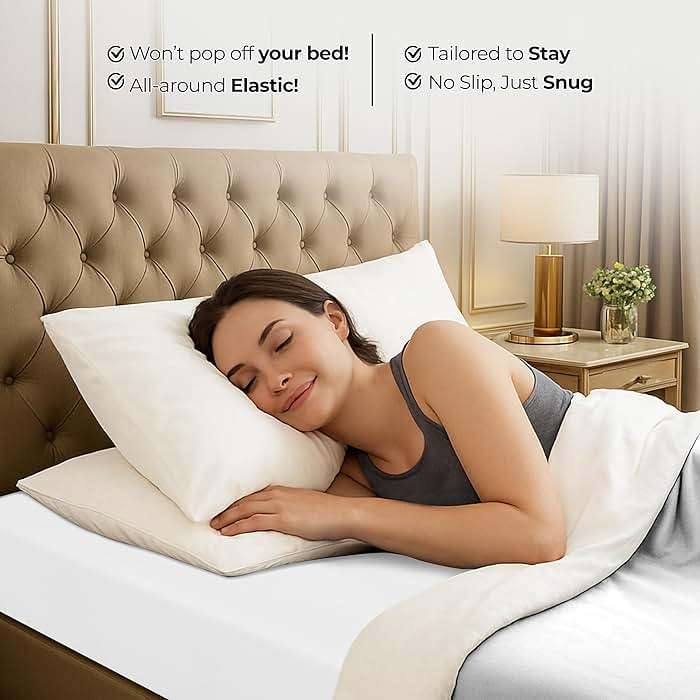 Utopia Bedding Queen Fitted Sheet - Bottom Sheet - Deep Pocket - Soft Microfiber - Shrinkage and Fade Resistant - Easy Care -1 Fitted Sheet Only (White) - Image 8