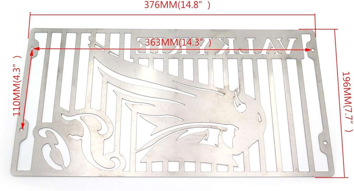 HTTMT MT298-01 Stainless Radiator Grille Guard Cover Protector Compatible with Valkyrie GL1500 chrome - Image 2