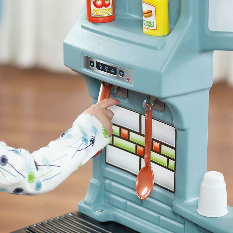 Step2 Best Chefs Kids Kitchen Playset, Indoor/Outdoor Kitchenette, Interactive Play with Lights and Sounds, Made of Durable Plastic, Includes 25 Piece Toy Accessories, For Toddlers 2+ Years Old - Image 6