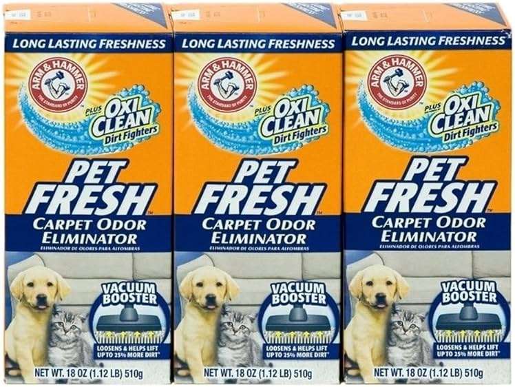 Arm & Hammer Pet Fresh Carpet Odor Eliminator Plus Oxi Clean Dirt Fighters (Pack of 3), 48.9 Ounce - Image 2