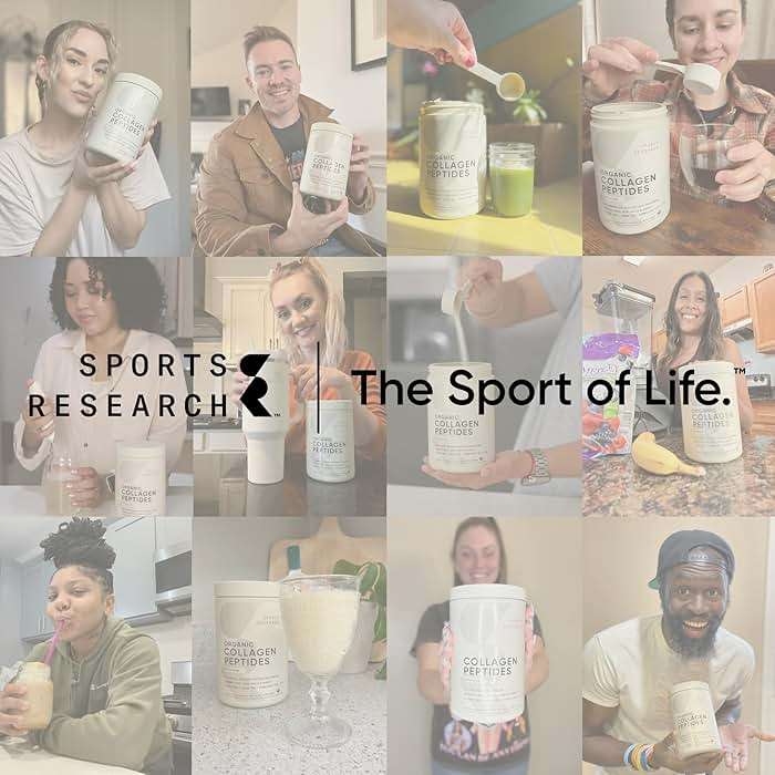 Sports Research® Collagen Peptides Protein Powder, 16oz (Unflavored) | * 11g Grass-Fed Collagen, 10g Protein & 18 Amino Acids per Scoop - Hair, Skin & Joint Support - Hydrolyzed for Easy Mixing - Image 8