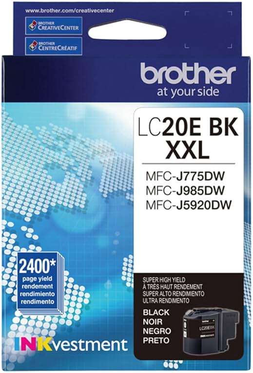 Brother LC20EBK Super High Yield Black Ink Cartridge - Image 2