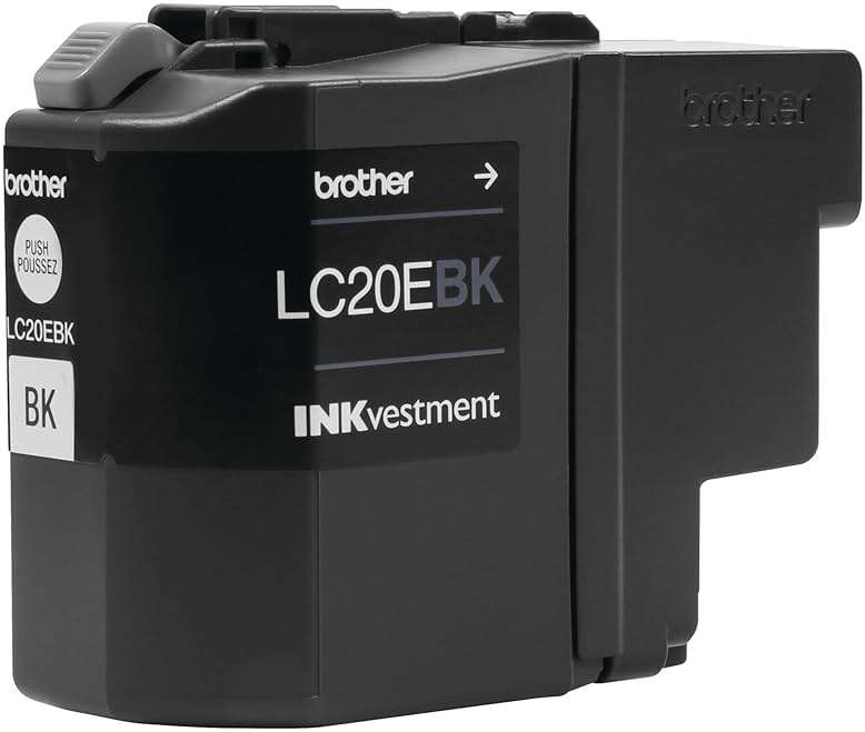 Brother LC20EBK Super High Yield Black Ink Cartridge - Image 4