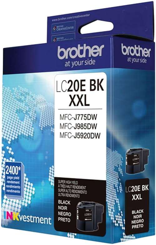 Brother LC20EBK Super High Yield Black Ink Cartridge - Image 5