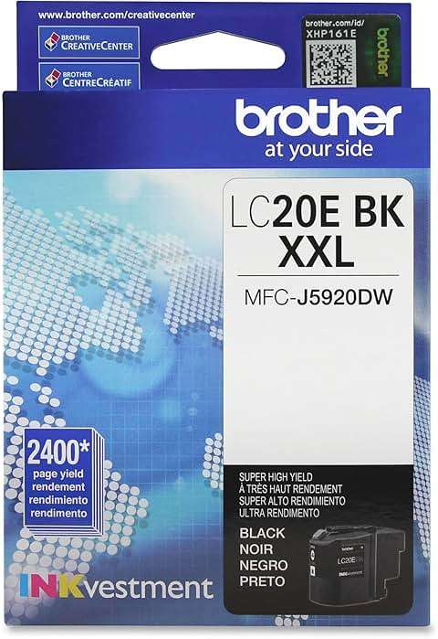 Brother LC20EBK Super High Yield Black Ink Cartridge - Image 6
