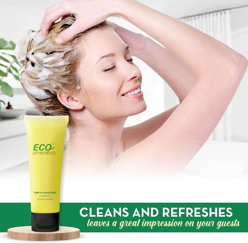 ECO amenities Travel Shampoo Tubes - Hotel Shampoo Supply - TSA-Approved Travel Essentials - 1 fl oz, Pack of 200, Clear Flip-Cap Tubes, Green Fragrance - Image 2