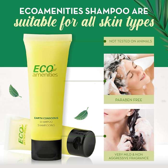 ECO amenities Travel Shampoo Tubes - Hotel Shampoo Supply - TSA-Approved Travel Essentials - 1 fl oz, Pack of 200, Clear Flip-Cap Tubes, Green Fragrance - Image 6