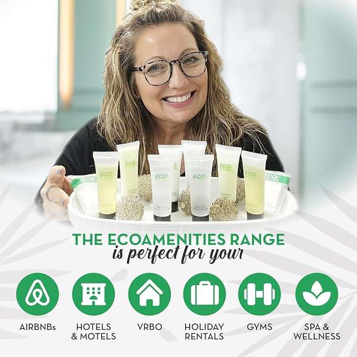 ECO amenities Travel Shampoo Tubes - Hotel Shampoo Supply - TSA-Approved Travel Essentials - 1 fl oz, Pack of 200, Clear Flip-Cap Tubes, Green Fragrance - Image 8
