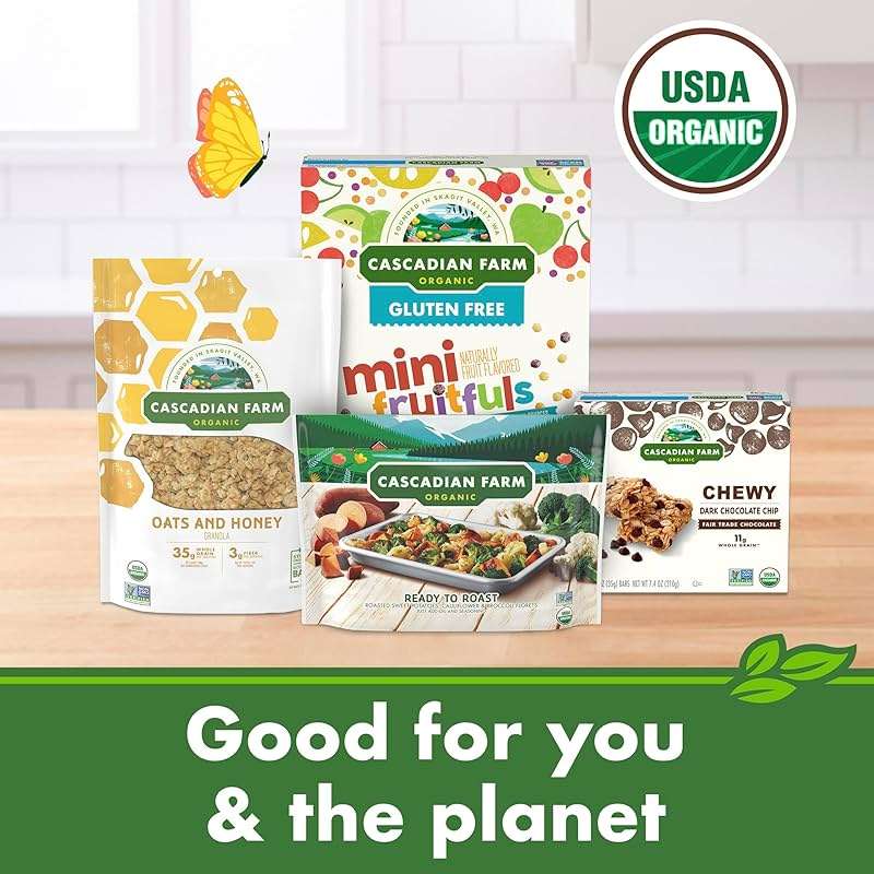 Cascadian Farm Honey Oat Crunch Organic Cereal, Made with Whole Grain, 13.5 oz - Image 9