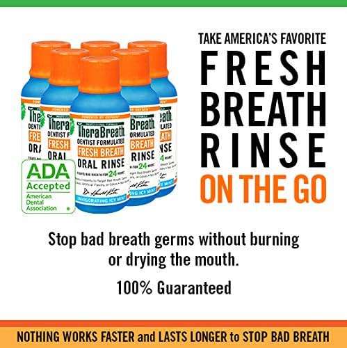 TheraBreath Fresh Breath Dentist Formulated Oral Rinse, Icy Mint, 3 Ounce (Pack of 6) - Image 2