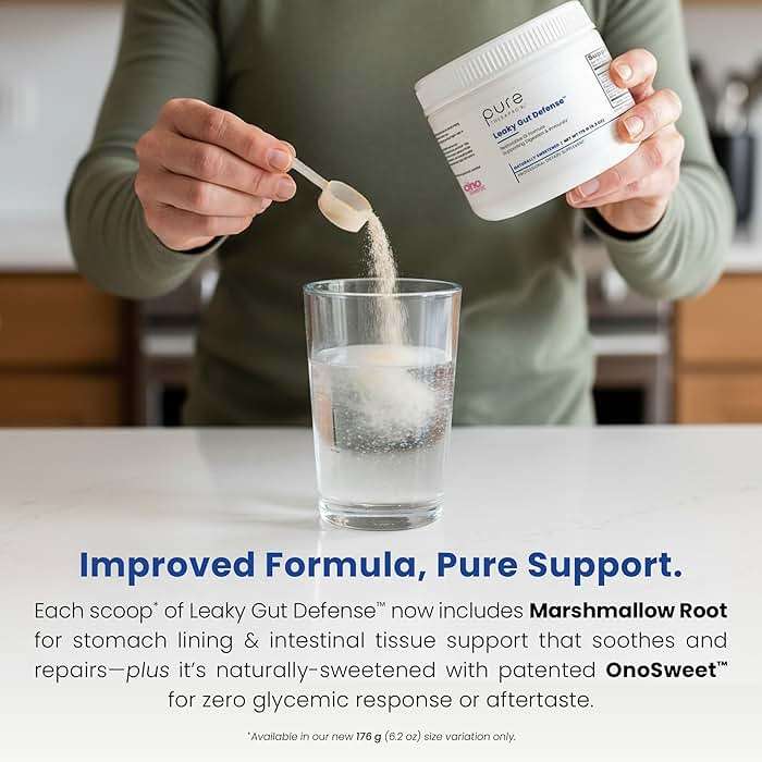 Pure Therapro Rx Leaky Gut Defense - Gut Health Supplement with L-Glutamine, Licorice Root Extract, Marshmallow Root, Aloe Leaf, Larch Arabinogalactan - Made in USA - 30 Servings Powder - Image 2