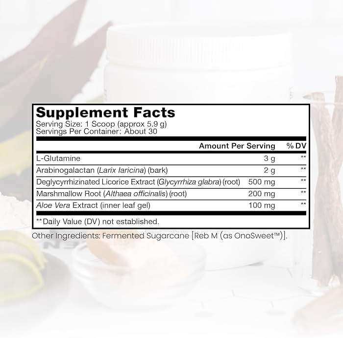 Pure Therapro Rx Leaky Gut Defense - Gut Health Supplement with L-Glutamine, Licorice Root Extract, Marshmallow Root, Aloe Leaf, Larch Arabinogalactan - Made in USA - 30 Servings Powder - Image 3