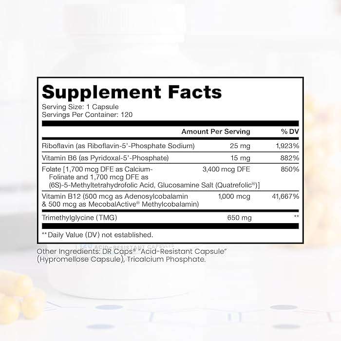 Methylated B Complex Vitamins, Made in USA, 4 Month Supply, Methyl B Complete Quatrefolic 5-MTHF Folate, B12 Methylcobalamin, TMG Trimethylglycine, Methylfolate, Pharm Grade, 120 Count - Image 2