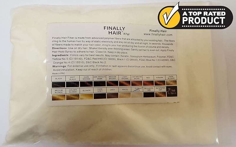 Hair Building Fibers - White Refill Pack (50g) for Grey Root Concealment and Thinning Hair Coverage by Finally Hair - Image 3
