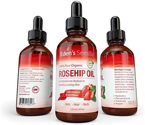 100% Pure Rosehip Oil - 4 OZ - Certified ORGANIC - Cold pressed & unrefined - NON Greasy HIGH absorbency - Use daily - nourishes, hydrates and visibly reduces fine lines, scars, stretch marks and skin - Image 2