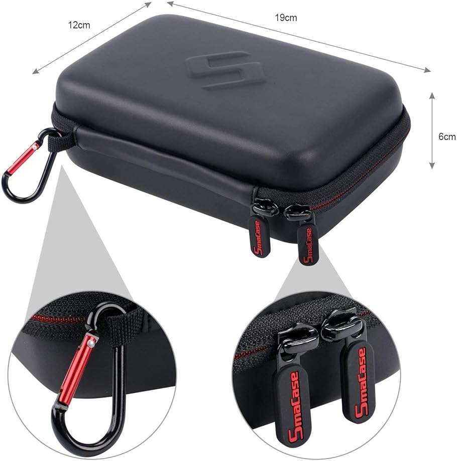 Smatree Carrying Case for Nintendo 3DS XL/2DS XL, Hard Protective Shell Travel Case for Nintendo New 3DS - Super NES Edition - Black/Red - Image 5