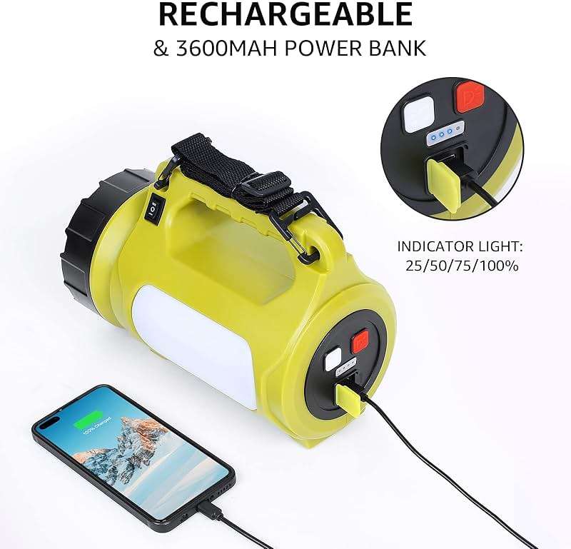 LE Rechargeable LED Lantern, Camping Essentials, 1000LM, 5 Light Modes, IPX4 Waterproof, Lantern Flashlight for Hurricane Emergency, Hiking, Home and More, USB Cable Included - Image 6