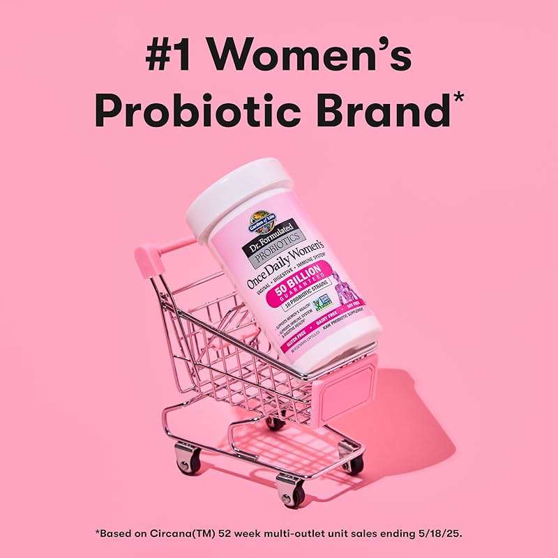 Garden of Life Once Daily Dr. Formulated Probiotics for Women 50 Billion CFU 16 Probiotic Strains with Organic Prebiotics for Digestive, Vaginal & Immune Health, Dairy Free, Shelf Stable 30 Capsules - Image 2