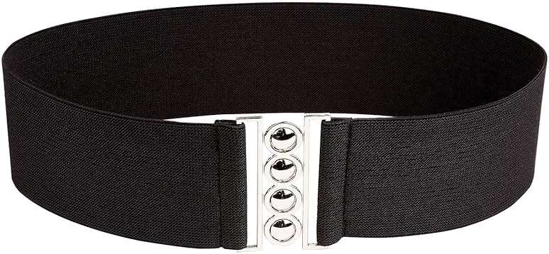 Modeway Women's Wide Stretch Belts Retro Fashion Elastic Cinch Corset Waist Belt For Dresses - Image 1