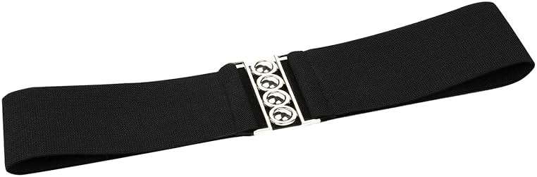 Modeway Women's Wide Stretch Belts Retro Fashion Elastic Cinch Corset Waist Belt For Dresses - Image 3