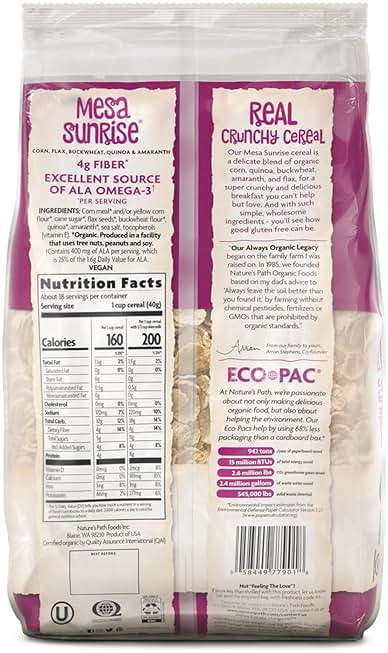 Natures Path, Cereal Mesa Sunrise Flakes Ecopack Organic, 26.4 Ounce - Image 3