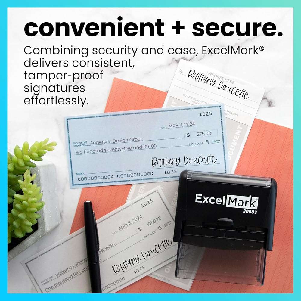 ExcelMark Custom Signature Stamp - Self Inking - Extra Large - Image 2