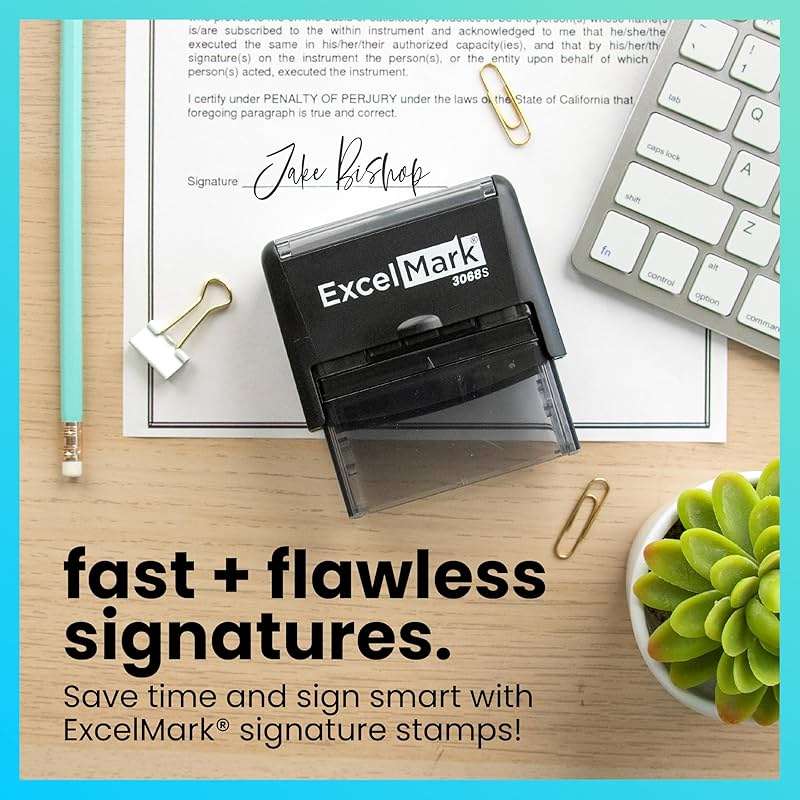 ExcelMark Custom Signature Stamp - Self Inking - Extra Large - Image 4