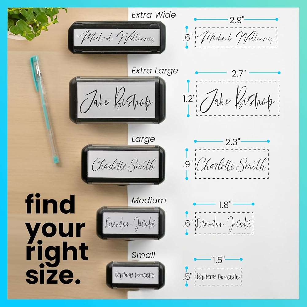 ExcelMark Custom Signature Stamp - Self Inking - Extra Large - Image 6