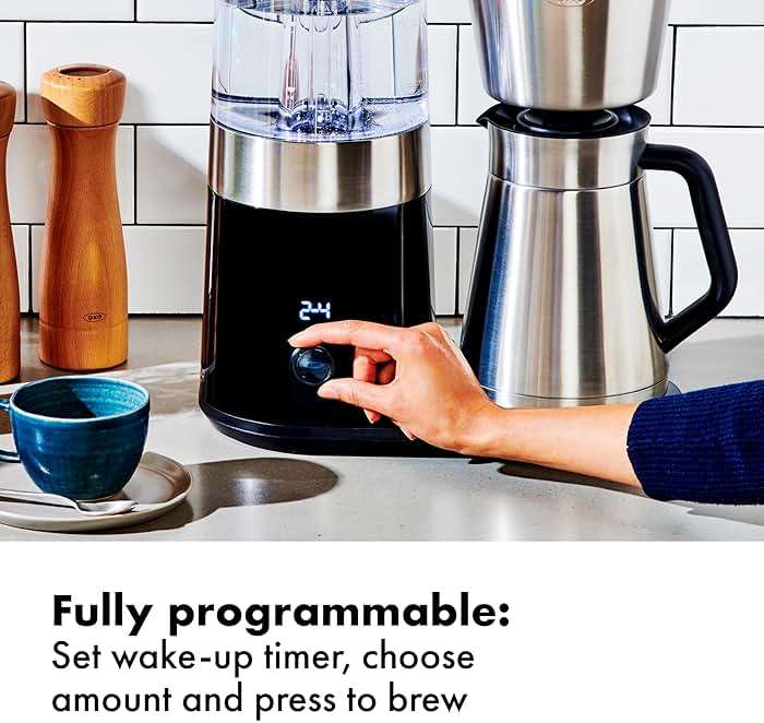 OXO Brew 9-Cup Coffee Maker – Stainless Steel, Programmable Coffee Machine with Single Serve or Full Carafe Options, SCA Certified Home Brewer - Image 6