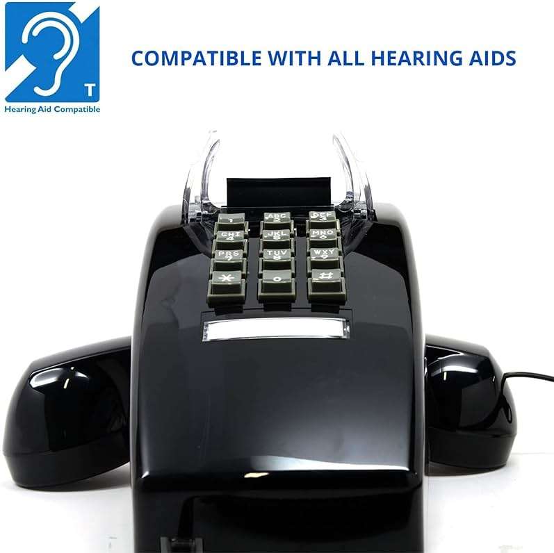Single Line Classic 2554 Wall Phone with Loud Ringer and Handset Volume Control, Black - Wall Mount Jack Required - Image 5