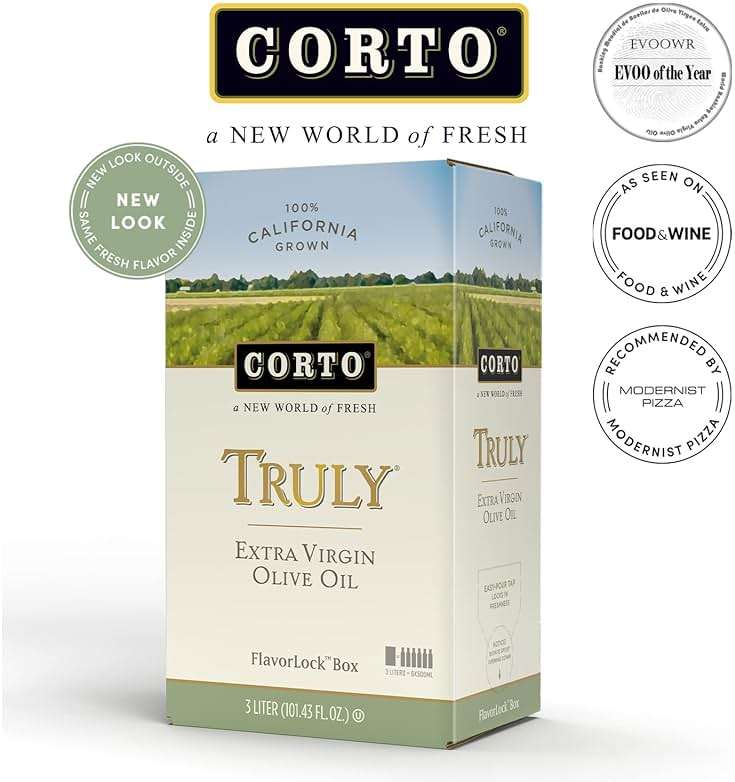 Corto TRULY® | Extra Virgin Olive Oil | Floral Notes | Cold Extracted in State-of-the-Art Mill | Straight from Official Corto Olive Groves & Oil Producer | Oxygen-Free, Light Free FlavorLock Box - Image 3