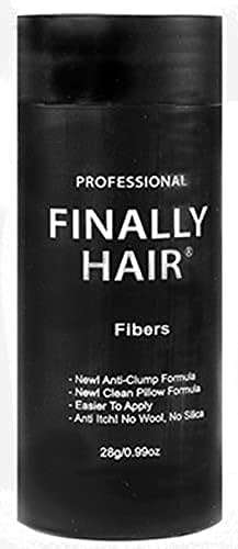 Hair Building Fibers Dark Grey/Gray Hair Loss Concealer Fiber 28 Gram .99oz Refillable Bottle by Finally Hair (Dark Grey/Gray) - Image 1